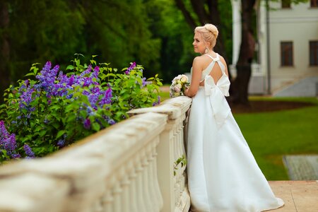 Wedding dress smile happiness