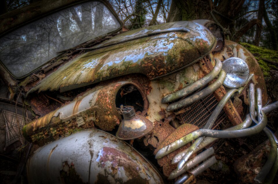Rusty rotten broken