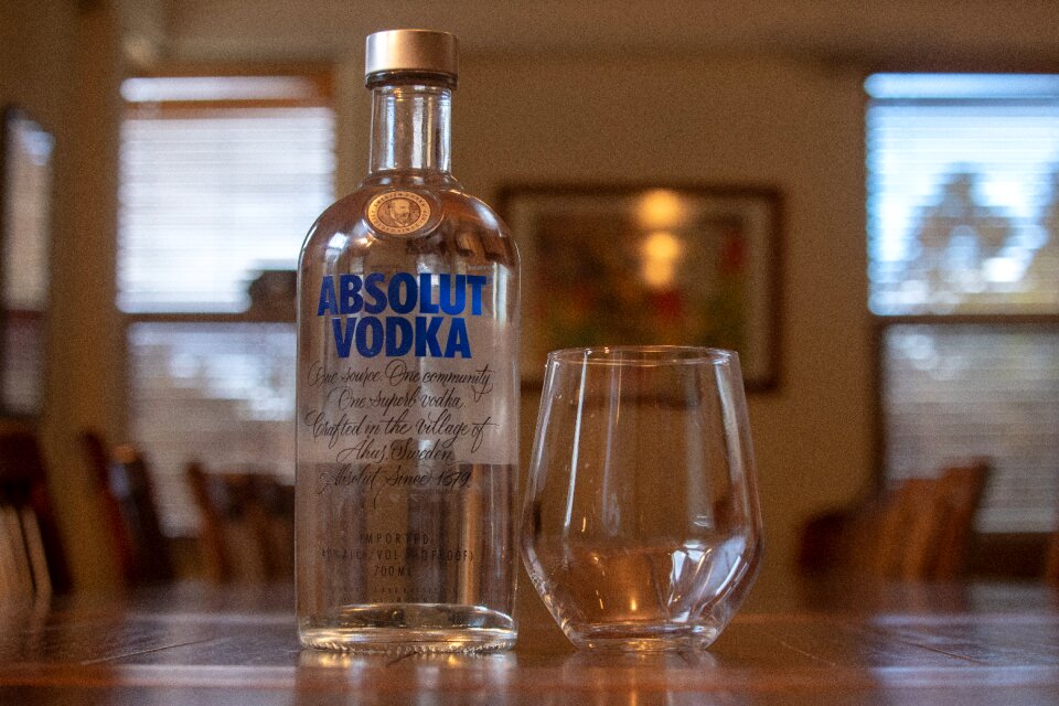 Alcoholic close up glass