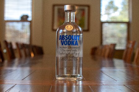 Alcoholic bottle glass