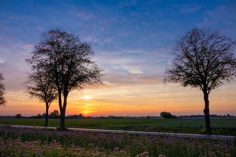 Sunset twilight atmosphere
