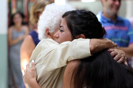 Hug hugging happy