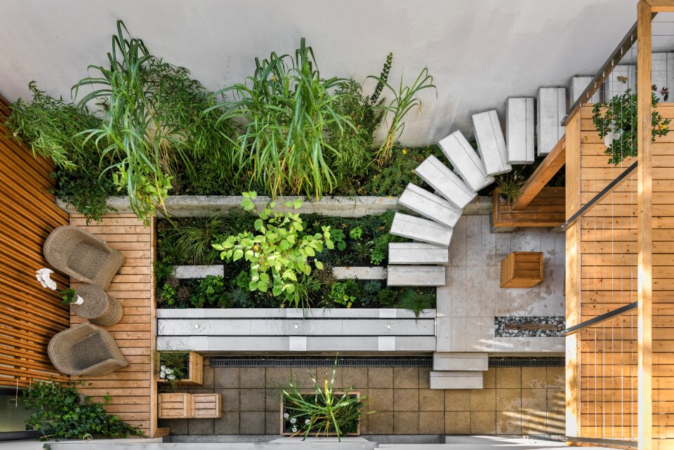 Architecture garden wall