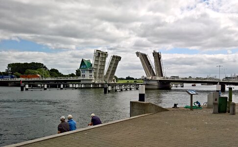 Construction road bridge pops up