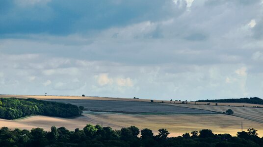 Wiltshire landscape grey sky