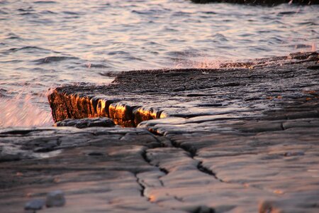 Sea gout stone coast photo