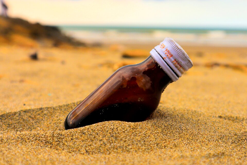 The sea bottle nature