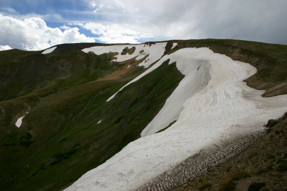 Snow clouds landscape