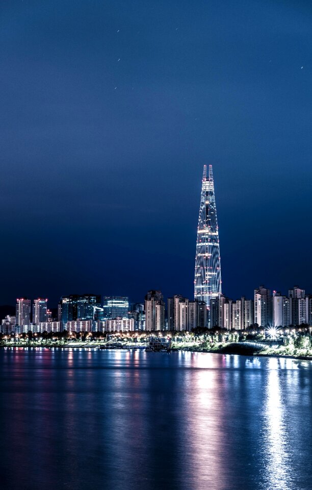 Han river a night view of seoul night scenery