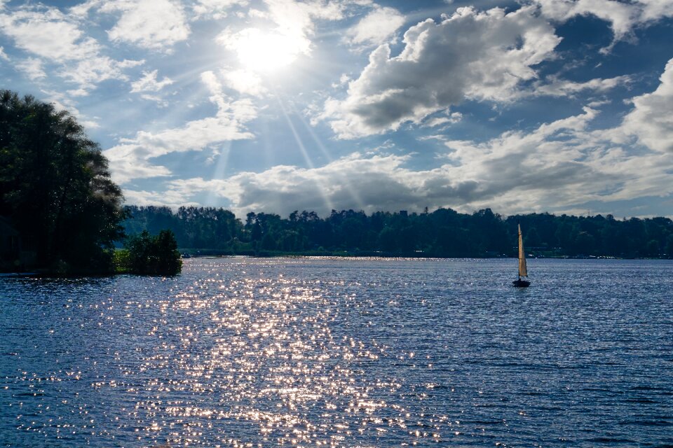 Sailing boat sky landscape