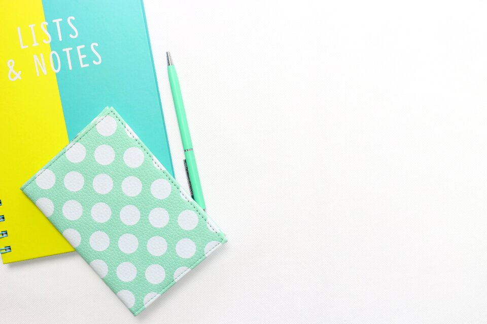 Turquoise diary booklet