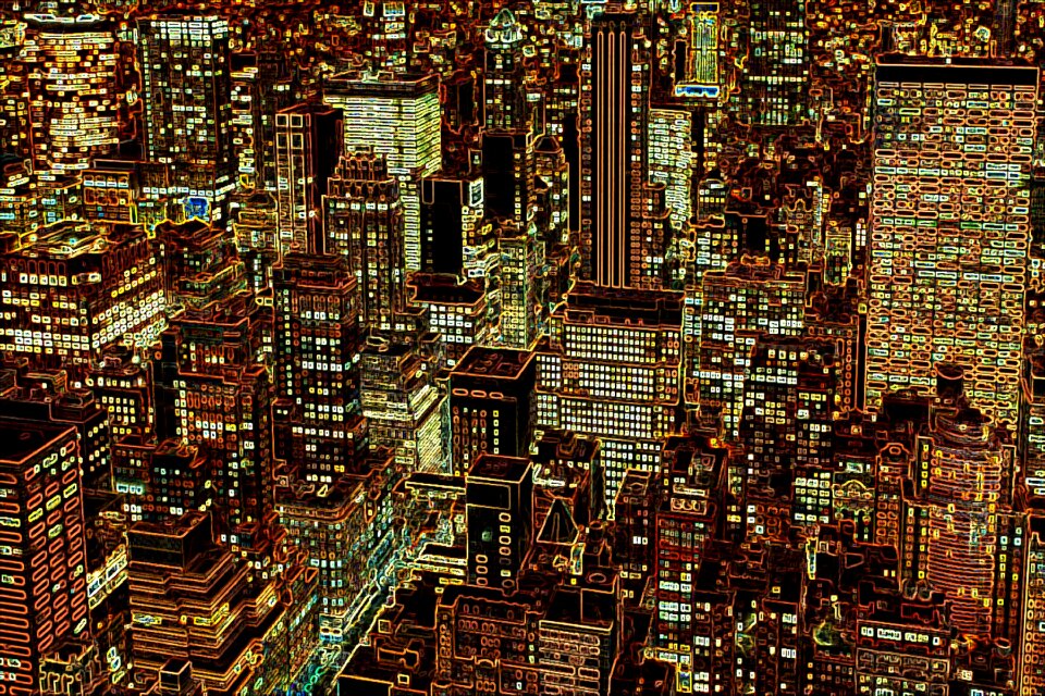 Skyscraper lights light