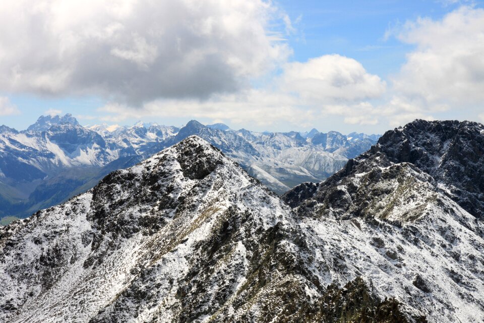 Mountains snow nature