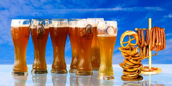 Beer glass wheat beer wheat
