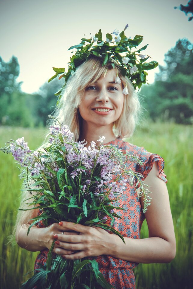 Flowers of the field wreath bouquet