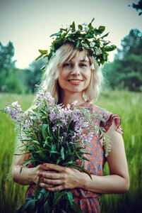 Flowers of the field wreath bouquet