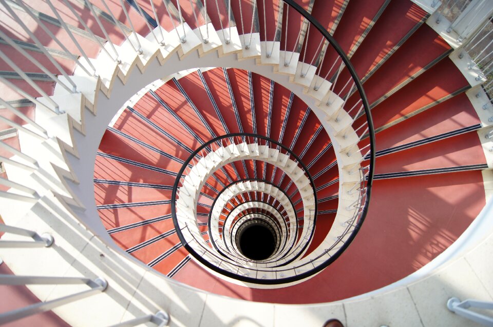 Spiral emergence staircase photo
