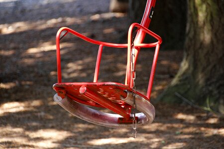 Red playground play