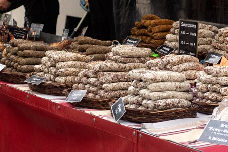 Meats market day provencal market photo