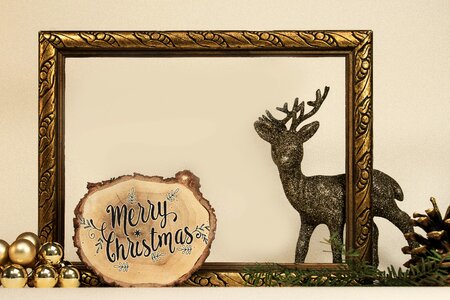 Glitter christmas decoration photo