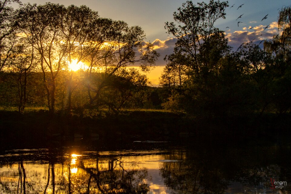 Nature landscape dusk