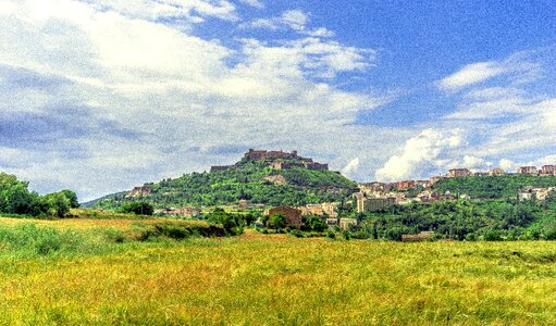 Rural landscape natural landscape hill