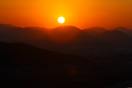 Mountain solar beautiful photo