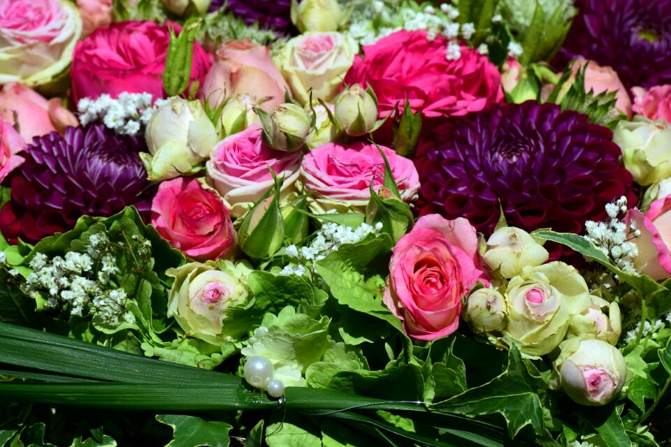 Romantic pink green