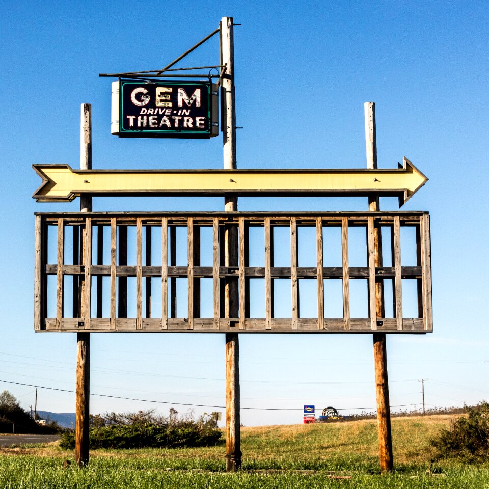 Sign theater blue theater