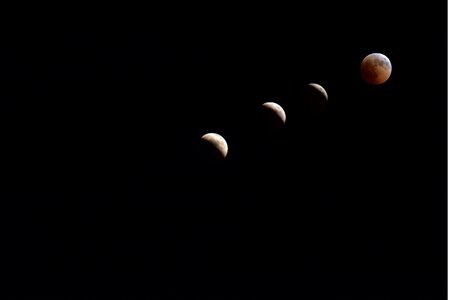 Sky star total lunar eclipse photo