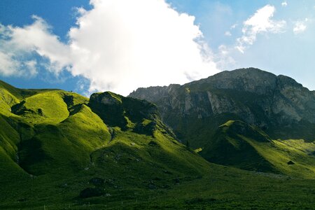 Mountains clouds idyllic