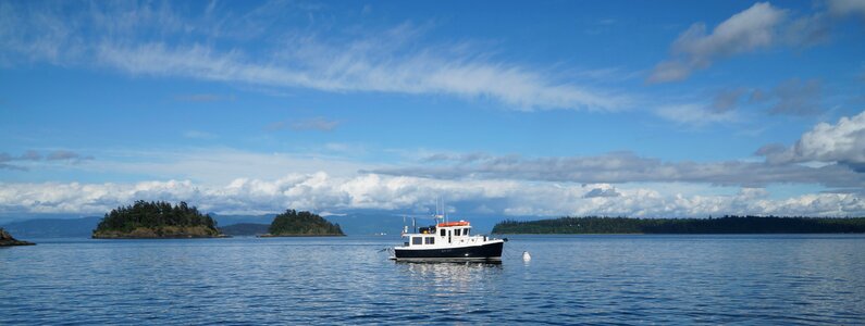 Blue sky water