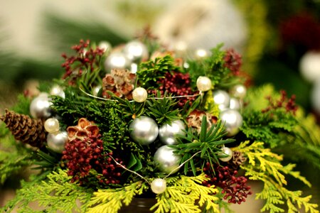 Christmas bauble shiny pine green