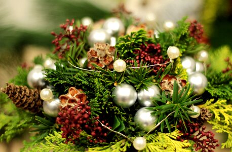 Pine green pinecone decoration