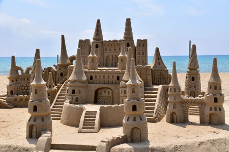 Sand castle sand beach photo