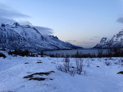 Norway snow mountains photo