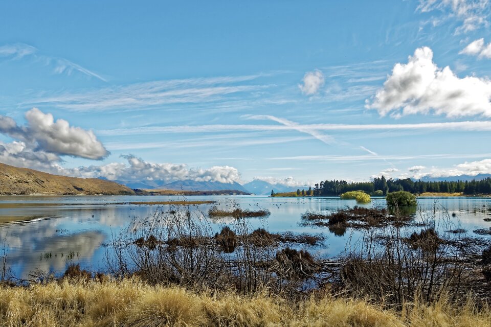 Landscape lake mountains