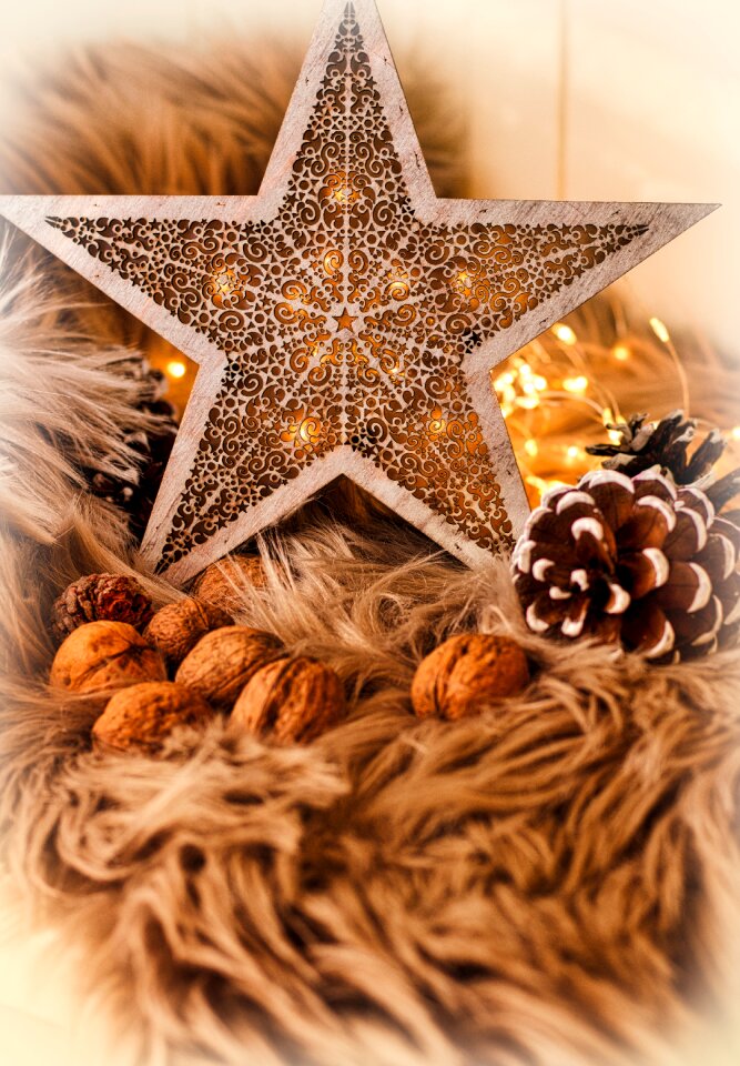 Nuts christmas time background