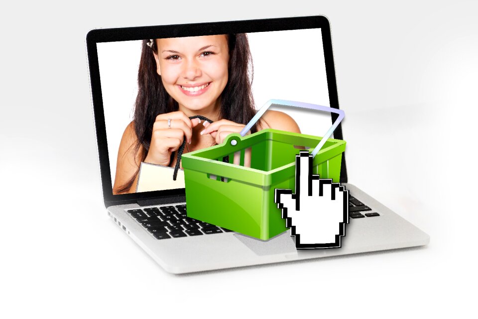 Shopping cart shopping basket screen