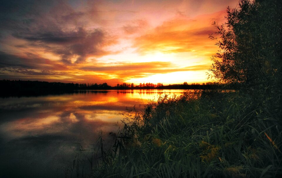 Clouds twilight red