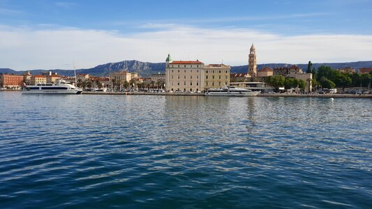 Diocletian palace old town sea photo