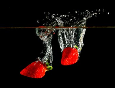 Fruit strawberries water