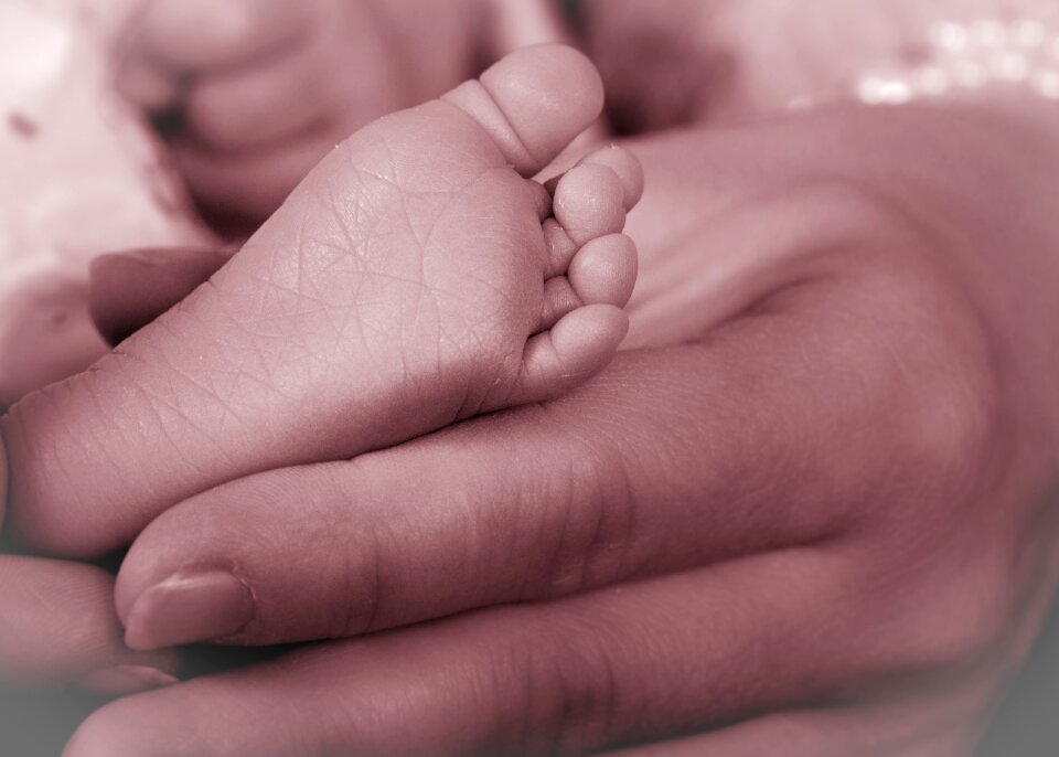 Baby feet feet skin