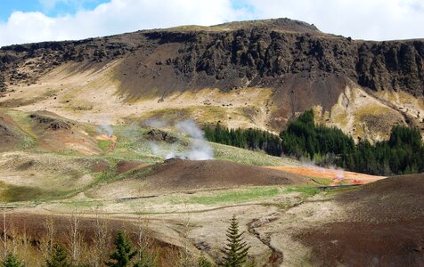 Iceland geysers landscape photo