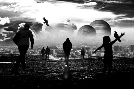 Black white heaven continent
