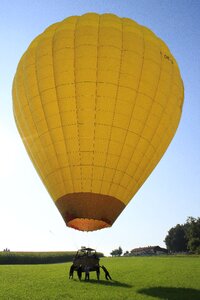 Filling gas air hot air balloon photo