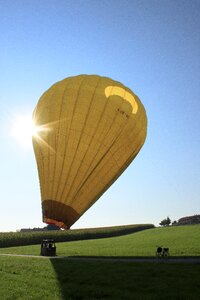 Filling gas air hot air balloon photo