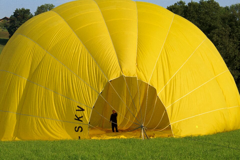 Filling gas air hot air balloon