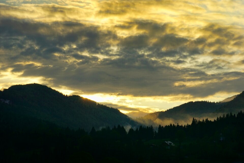 Clouds dusk panorama