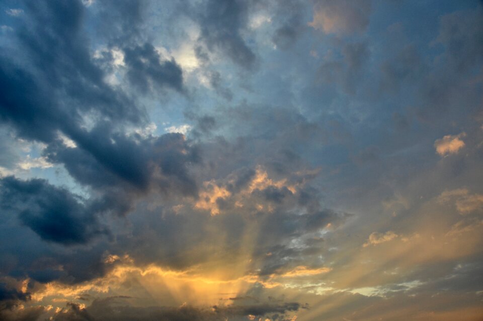 Evening sky sunlight mood